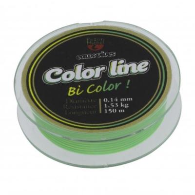 Nylon color line bicolore vert et jaune