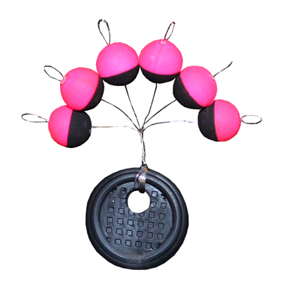 Guide Fil Truite Autobloquant Rigostop Fiquet Pêche Rose/Noir