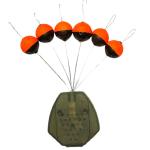 Guide Fil Truite Autobloquant Rigostop Fiquet Pêche Orange/Noir