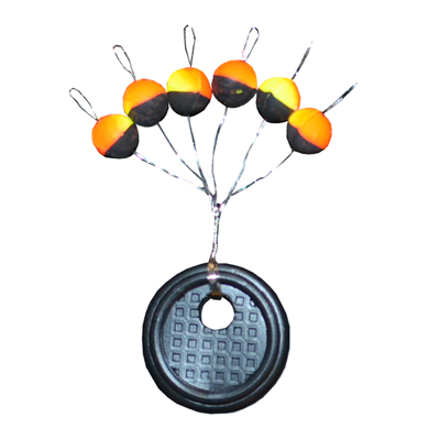 Guide Fil Truite Autobloquant Rigostop Fiquet Pêche Jaune/Orange/Noir