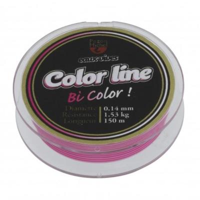 Nylon color line bicolor rose/blanc